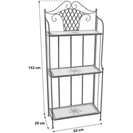 Siena Garden Regal Stella 63 cm x 29 cm x 142 cm Bunt Mosaik
