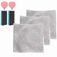 Multipurpose Wire Dishwashing Rags For Wet And Dry, Multipurpose Non-Scratch Scrubbing Wire Dishwashing Rags, Non-Scratch Dish Wash Cloths, Dish Towels For Kitchen, Sinks, Counters, Stove Tops (3PCS)