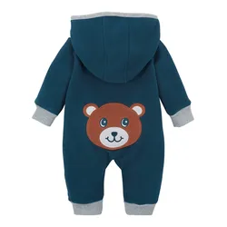 bonprix Baby Fleece-Overall, blau, 56/62, Fleece
