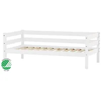 Hoppekids Einzelbett »ECO Comfort Kinderbett, Kiefer Massivholz, Jugendbett inkl. Rollrost«, 70x160 cm, wahlweise in verschieden Farben/ Matratze/ Absturzsicherung, weiß