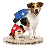 NATURE PET Premium Läufigkeitshose für Hündinnen – Hochwertige & Bequeme Hundewindeln für Hündinnen & Rüden – Waschbare Inkontinenz-Hundewindel ohne Einfädeln der Rute – S/Rot