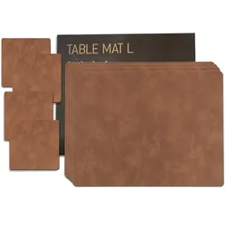 Lind DNA - Geschenkset Square L, Nupo natur (4 Tischsets + 4 Glasuntersetzer)