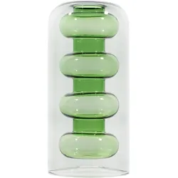 Tom Dixon - Bump Vase groß, grau / grün