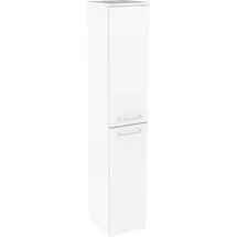 Fackelmann Lima Hochschrank 30,5 x 160,5 x 32 cm Weiß/Weiß Glas/MDF