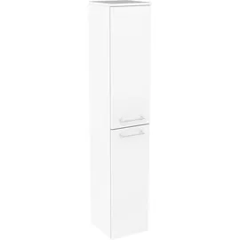 Fackelmann Lima Hochschrank 30,5 x 160,5 x 32 cm Weiß/Weiß Glas/MDF