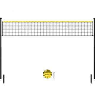 powershot Volleyball-Set 6m - Mit Pfosten, Netz, Ball und Pumpe