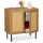 Relaxdays Kommode 80 x 80 x 40 cm Natur/Schwarz