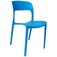 möbelando Stapelstuhl Hillary, Praktischer Stapelstuhl aus Kunststoff (Polypropylen) in Blau, Sitzhöhe: 46 cm. Breite 41 cm, Höhe 83 cm, Tiefe 57 cm - Sitzhöhe 46 cm. blau