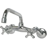 Wasserhahn Wandmontage Küchenarmatur Nostalgie Zweigriff Wandarmatur Auslauf ...