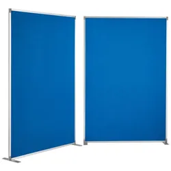 magnetoplan Raumteiler Textil, blau, mit Aluminiumrahmen
