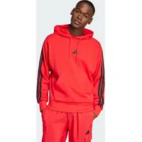 Adidas Essentials 3-Streifen French Terry Kapuzenpullover Pure Ruby /