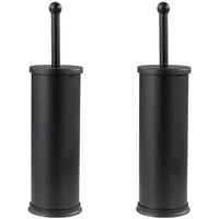 Home4You WC-Garnituren 2er Set, H 39,5 cm - Edelstahl