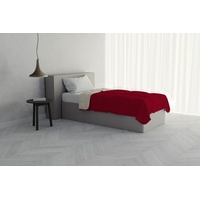 Italian Bed Linen Sommer-Daunendecke, Mikrofaser, Bordeaux/Creme, 1 Sitzer