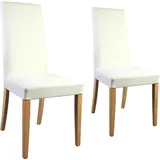 Polsterstuhl HOME AFFAIRE "Java", weiß (weiß, natur), B:47cm H:99cm T:57cm, Stühle, Polsterstuhl, Kunstlederbezug mit Animalprägung