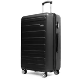 Easy Move ABS Hartschalenkoffer - Reisekoffer mit 360° Rädern, Zahlen-Schloss Hartschalenkoffer, Luggage, Trolley Koffer (Black XL) 75x48x29cm