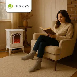 Juskys Elektrokamin 2000 W Weiß