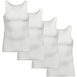 Doppelripp Unterhemden 4er Pack Herren Unterhemd