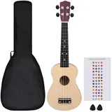 vidaXL Ukulele Set Sopran Ukulele, Braun