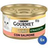 6x Gourmet Gold Dosen Streifen 85 Gramm Salmone Made IN Italy