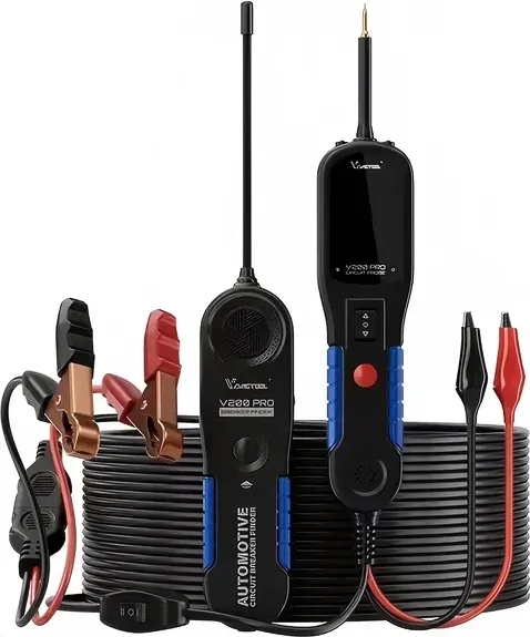 VDIAGTOOL V200 Pro Strom- und Spannungsprüfer, Stromprüfspitze und Leitungssuchgerät, Kabelbruch-, Leitungsunterbrechungs- und Kurzschlusssucher für 12/24 V Kfz-Elektrik, Wechsel-/Gleichstromprüfung für Anhänger, Relais und Sicherungen
