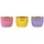 Giftcompany Windlicht Madras 3er Set XS mit Motiv La Vie est Belle rosa, gelb, lila, Eisen Höhe 4,5cm