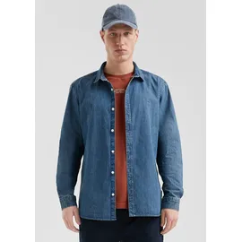 QS Langarmhemd Regular Fit Blau L