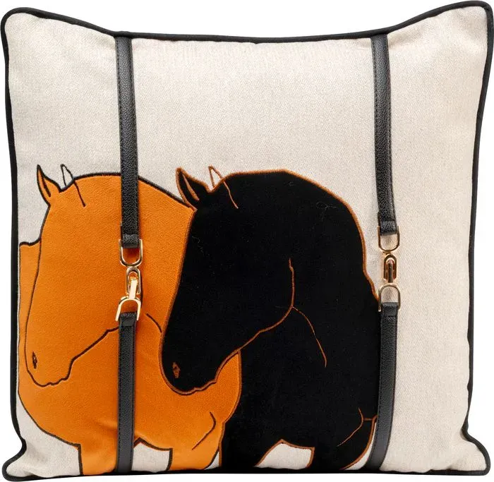KARE DESIGN Kissen Horse Date 45 x cm Polyester Orange