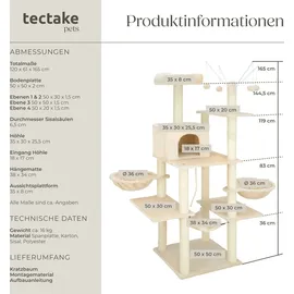 Tectake Lilou 165 cm beige