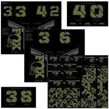 Fox Racing Shox Decal 2021 AM Custom Aufkleberset - Olive Drab - Einheitsgröße