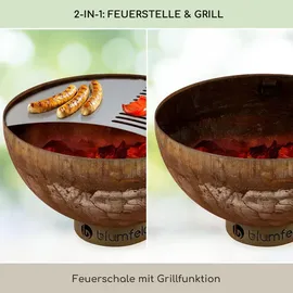 Blumfeldt Feuerschale Savage Ø 60,5 cm Braun