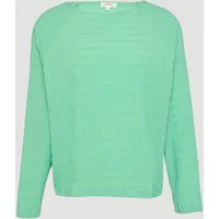 S.Oliver - Strukturiertes Jersey-Shirt mit Raglan-Ärmeln, Damen, grün, 38