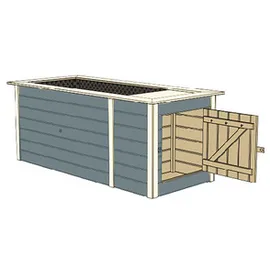 Weka Profi-Hochbeet 669 205 x 79 x 81 cm grau