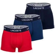 Lacoste Boxershorts 3er Pack Blau / Rot L