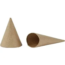 Creativ Company 265501 Kegel, 10 Stück, H: 14 cm, D: 7 cm, beige
