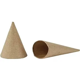 Creativ Company 265501 Kegel, 10 Stück, H: 14 cm, D: 7 cm, beige