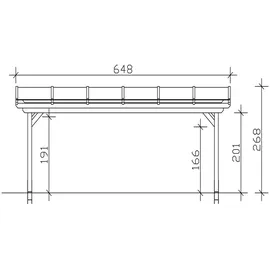 SKANHOLZ Sanremo 648 x 250 cm Leimholz weiß