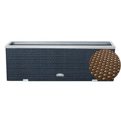 Polyrattan Pflanzgefäß mit Aluminiumrahmen