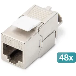 Digitus CAT 6A Keystone Modul, geschirmt, 48 Stk. werkzeugfreie Verbindung