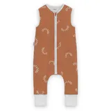 Ehrenkind Ehrenkind® Baby Sommerschlafsack mit Füßen Musselin | aus weicher OEKO-TEX zertifizierter Bio-Baumwolle | Sommer Baby Schlafsack 1 TOG Gr. 70 Farbe Zimt Gemustert - 70