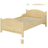 Erst-Holz Seniorenbett extra hoch 120x220 Überlänge Massivholz Einzelbett Komfortgröße Rollrost 60.40-12-220