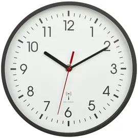 TFA Funk Wanduhr 24,5 cm 60.3550.01 schwarz