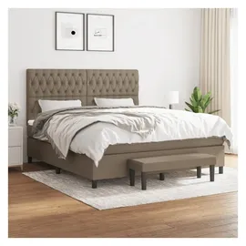 vidaXL Boxspringbett 180 x 200 cm Taupe