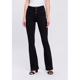 Arizona Bootcut-Jeans »mit extrabreitem Bund«, Gr. 21 - K + L Gr, black-overdyed, , 51742041-21 K + L Gr