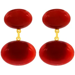 Gemshine Ohrhänger Chalcedon Ohrringe   Hellbraun Damen 