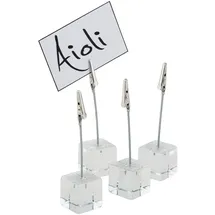 APS Kartenhalter/Tischkartenhalter, 4er Set3 x 3 cm, 12 cm