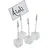 APS Kartenhalter 4er Set, transparente Kartenständer, Fotohalter mit Klemme, Acryl Kartenhalter, inklusive Zwei weißer Beschriftungskarten, Ø 3 cm, 12 cm