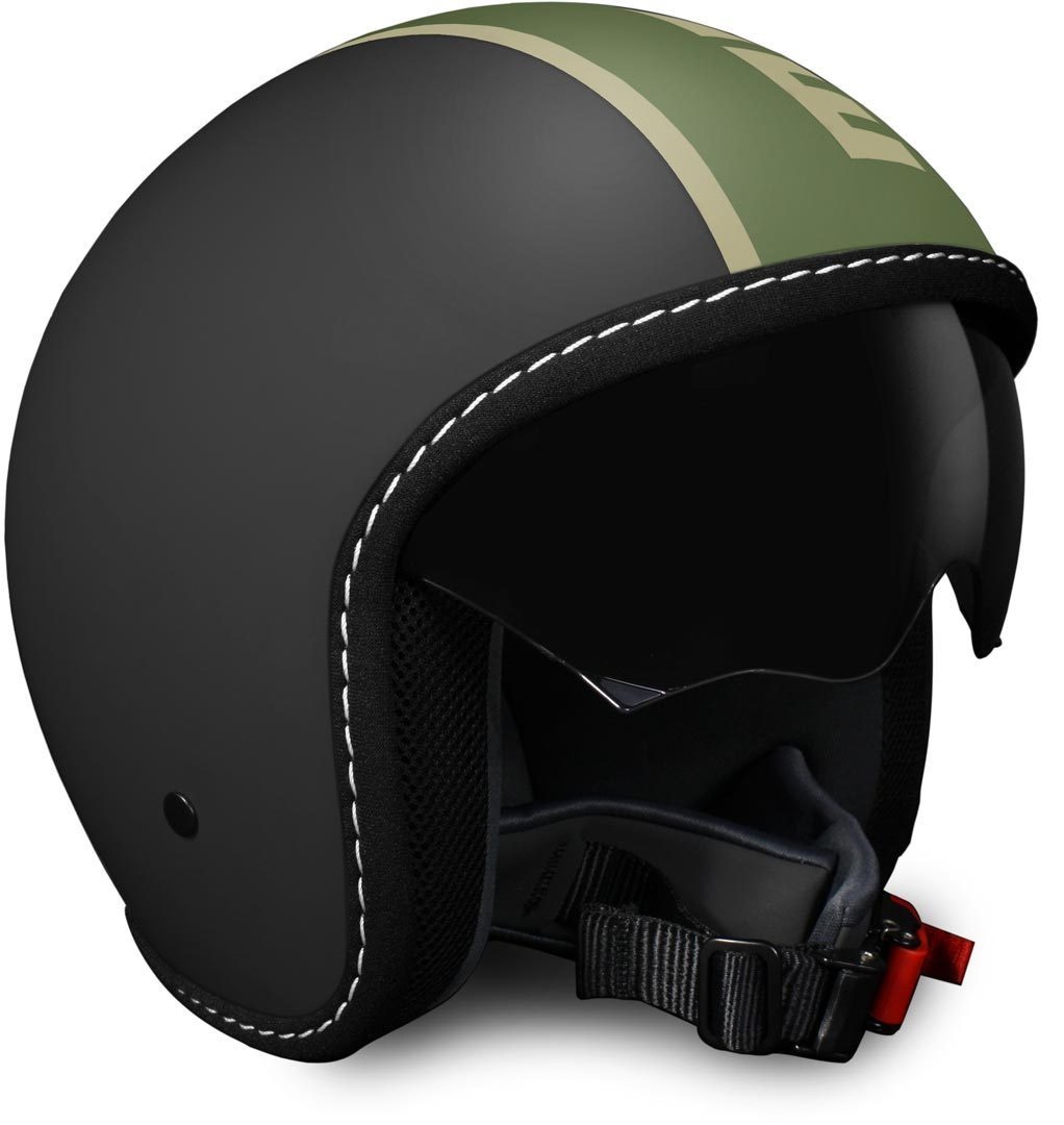MOMODESIGN Blade Jet helm zwart mat / militaire groen, zwart-groen, 2XS