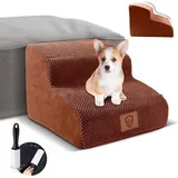 Famanu Hundetreppe - 2-stufiges Design für Haustiere