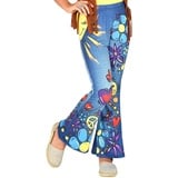 W WIDMANN MILANO Party Fashion - 70er Jahre Leggings Hippie Jeans, Reggae, Flower Power, Faschingskostüme