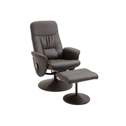 HOMCOM Massagesessel Massagesessel mit Fußhocker braun